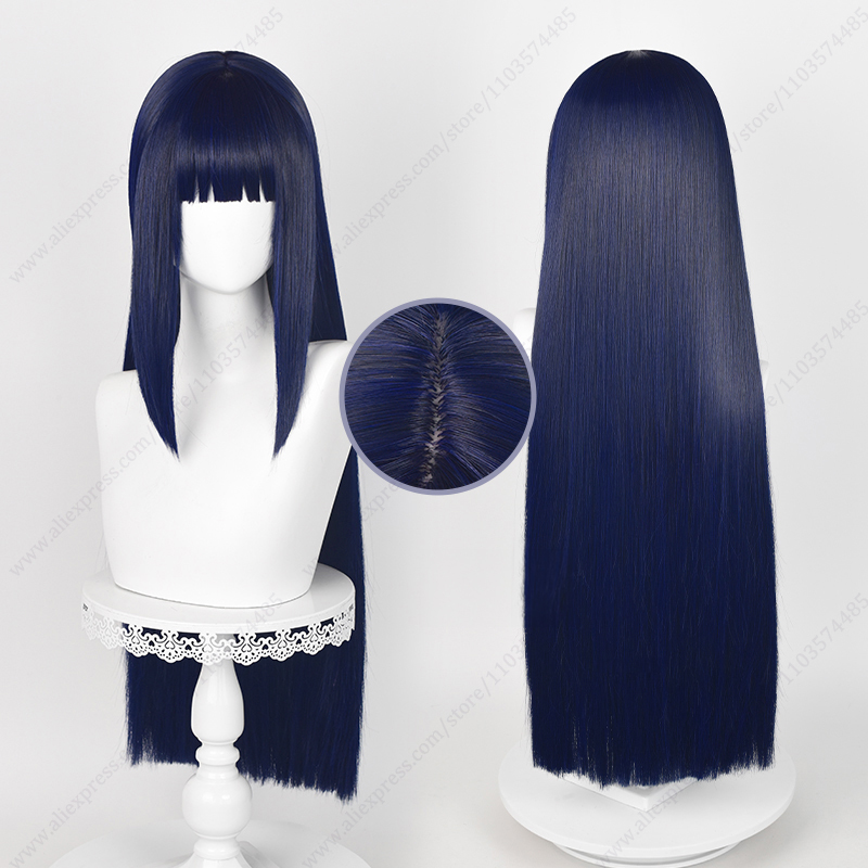 Synthetic Braided Wigs For Black Women - Hinata Hyuga Cosplay Peruğu, Mavi-Siyah, Kadın