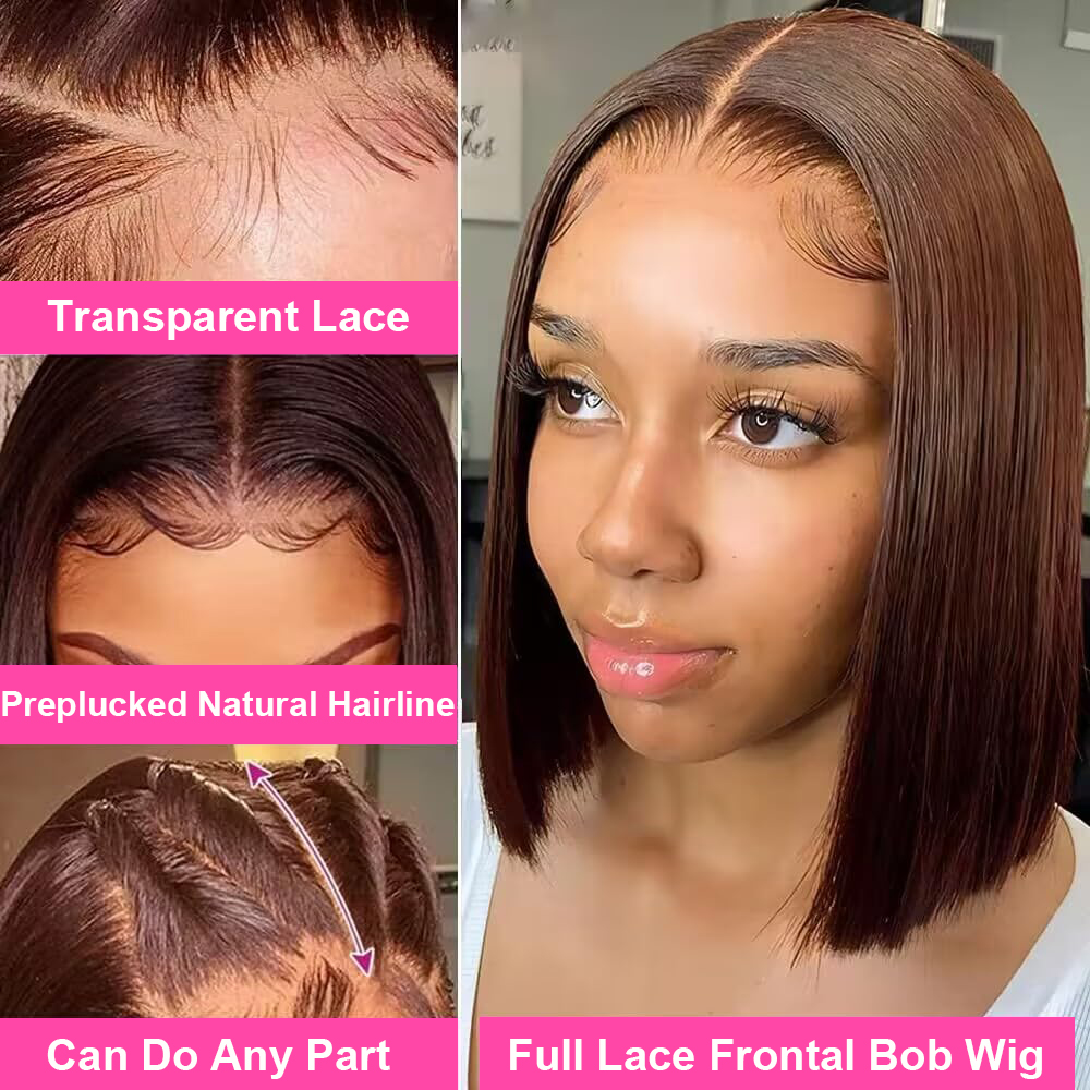 Düz Bob Dantel Ön Peruk İnsan  - Glueless Wear And Go Human Hair Wig incelemesi ve fiyatı